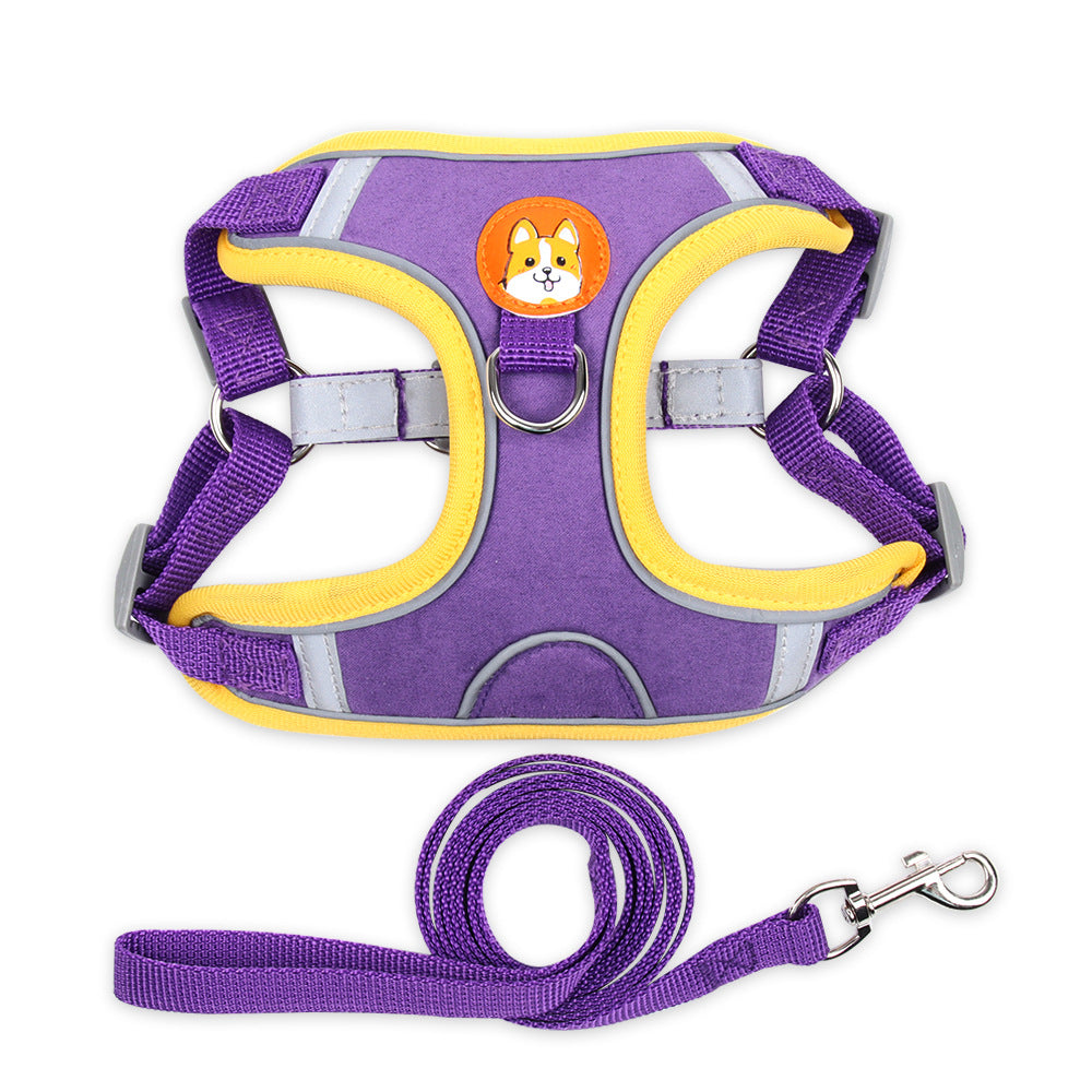 Reflective Vest Harness for Small Dogs with Leash
