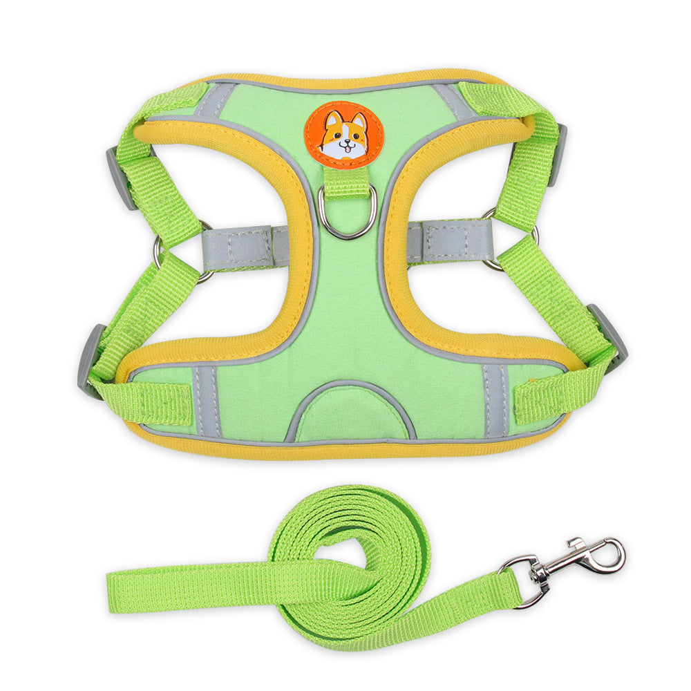 Reflective Vest Harness for Small Dogs with Leash