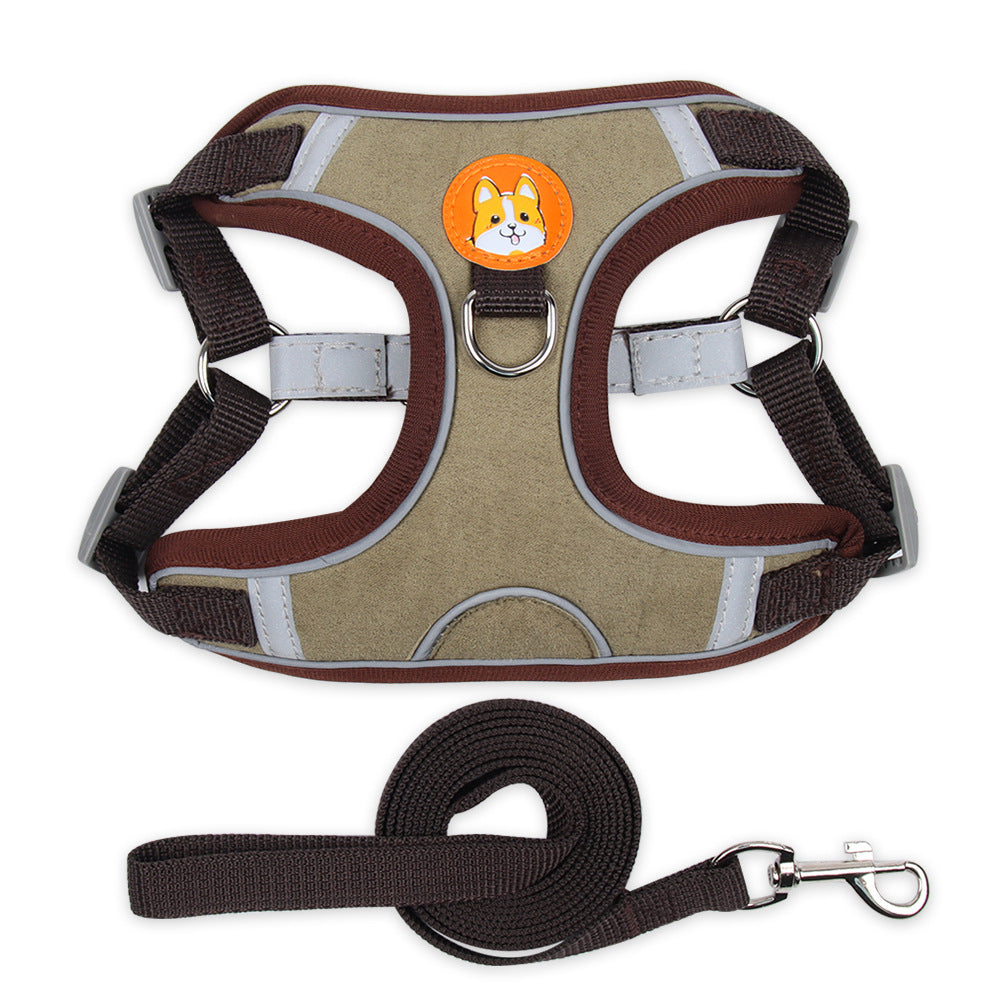 Reflective Vest Harness for Small Dogs with Leash